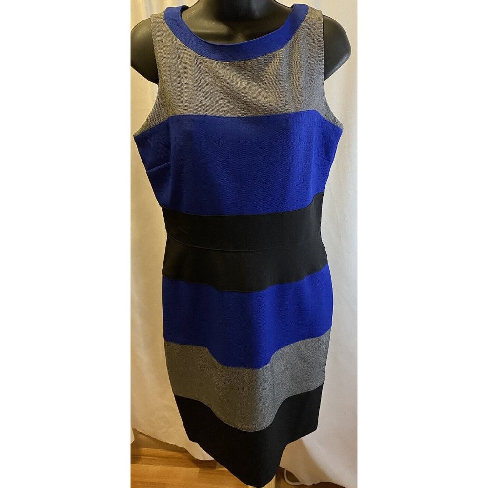 J Taylor Womens Size 4 Color Blocked Sleeveless Dress